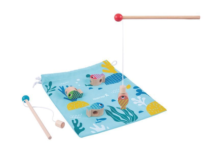Дерев'яна розвиваюча гра 4в1 Tooky Toy &laquo;Кит&raquo; / Multifunction Fishing Game (25 детал.) 166 фото