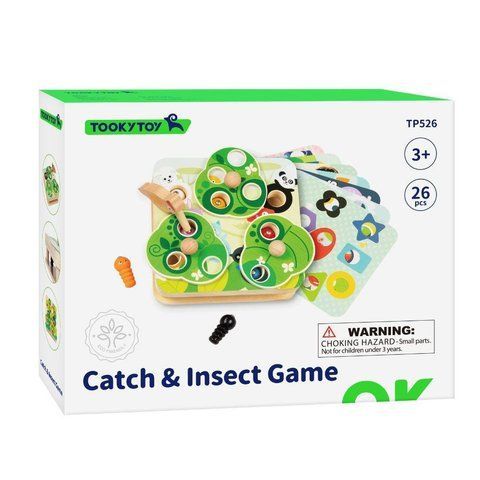 Дерев'яна магнітна гра-сортер Tooky Toy &laquo;Спіймай черв'ячка&raquo; / Catch & Insect Game (26 детал.) 168 фото