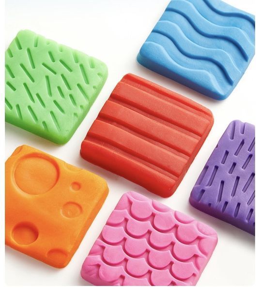 Набір для ліплення з текстурними штампами Mideer Mellow Dough Texture Play Set (8 кольорів) 169 фото