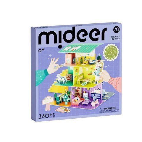 Об'ємна 3D-пазл модель Mideer &laquo;Креативна вілла&raquo; (Creative 3D Villa, 180+ деталей) / 3D ляльковий будиночок 129 фото