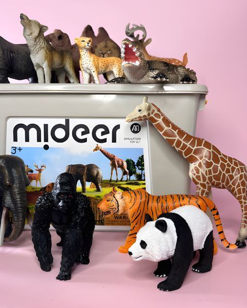 Великий набір реалістичних тварин Mideer Animal Toys Set, 15 великих фігурок + буклет (Оригінал) 84 фото