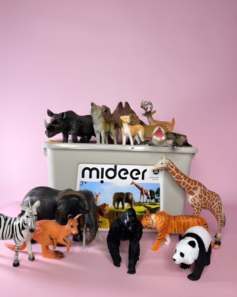 Великий набір реалістичних тварин Mideer Animal Toys Set, 15 великих фігурок + буклет (Оригінал) 84 фото
