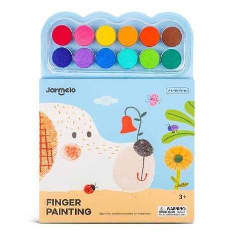 Альбом для малювання відбитками пальців Jarmelo Finger Painting "A Lively Forest" із палітрою 12 кольорів 187 фото