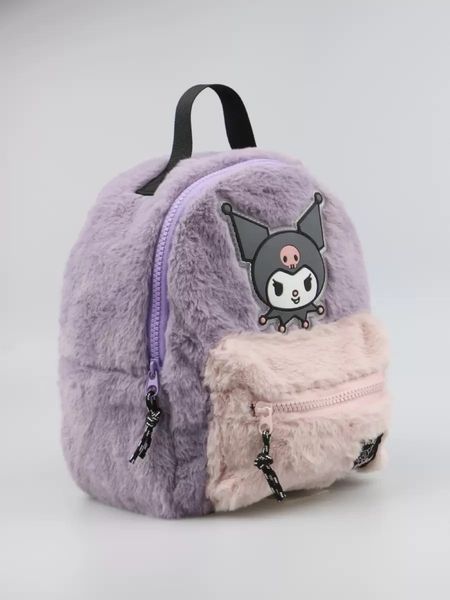Дитячий плюшевий рюкзак Kuromi фіолетовий з передньою кишенею Zara - 720 грн 32 фото