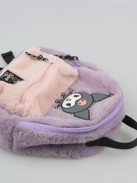 Дитячий плюшевий рюкзак Kuromi фіолетовий з передньою кишенею Zara - 720 грн 32 фото