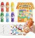 Дитячі точкові маркери-штампи Jarmelo Dot Markers Kit "Dot Family" 6 кольорів + картки для розфарбовування 189 фото 1