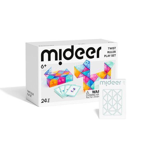 Магнітна змійка головоломка Mideer Twist Ruler Play Set 24 елементи з картками / Розвивальний конструктор для дітей 6+ 160 фото
