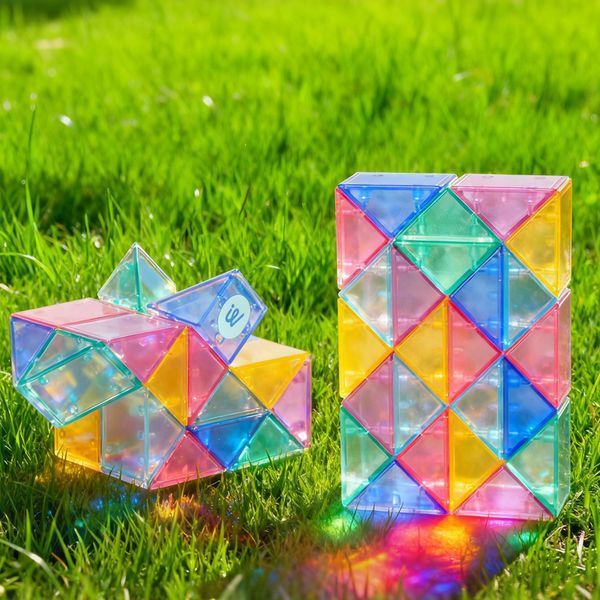 Магнітна змійка головоломка Mideer Twist Ruler Play Set 24 елементи з картками / Розвивальний конструктор для дітей 6+ 160 фото
