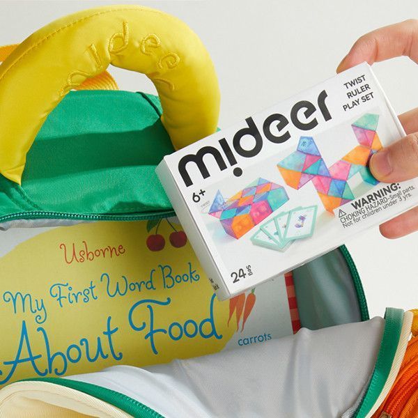 Магнітна змійка головоломка Mideer Twist Ruler Play Set 24 елементи з картками / Розвивальний конструктор для дітей 6+ 160 фото