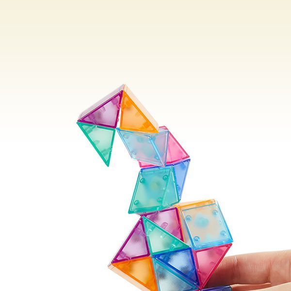 Магнітна змійка головоломка Mideer Twist Ruler Play Set 24 елементи з картками / Розвивальний конструктор для дітей 6+ 160 фото
