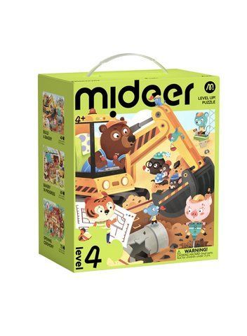 Розвиваючий набір пазлів 3в1 Mideer Level Up Puzzle 4 Будівництво пекарні (48, 60, 72 елементи) для дітей від 3-4 років 95 фото