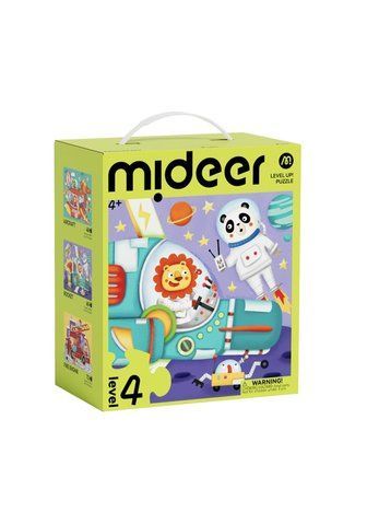 Розвиваючий набір пазлів 3в1 Mideer Level Up Puzzle 4 Транспорт і Космос (48, 60, 72 елементи) для дітей від 3-4 років 96 фото